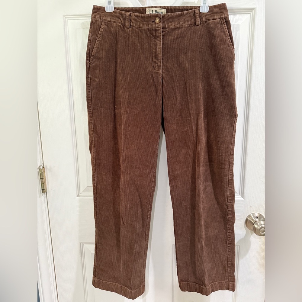 Vtg L.L. Bean Straight Fit Corduroy Pants - Brown Fisherman Heritage Wide Wale